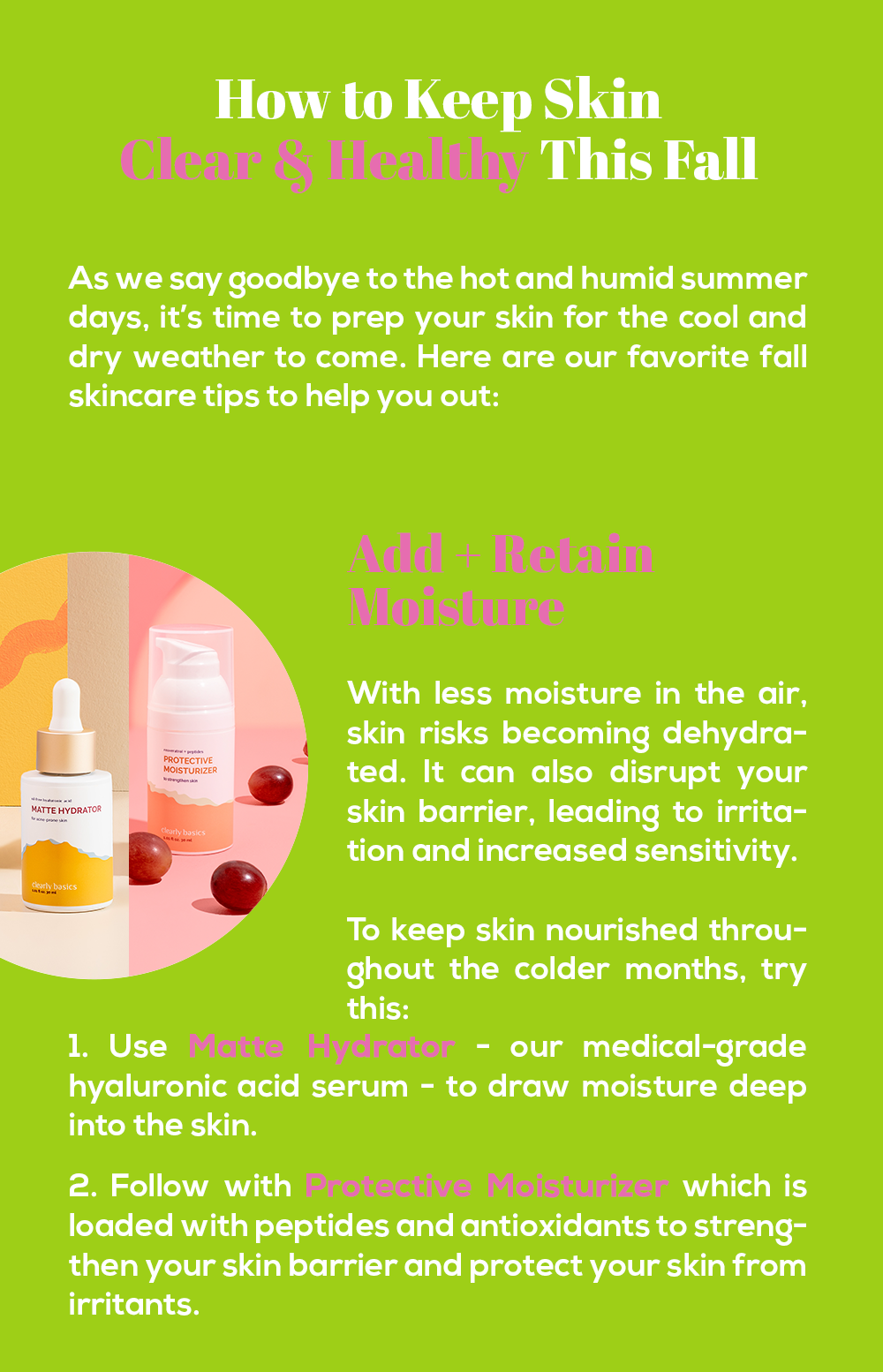 Your Fall Skincare Tips �� - Clearly Basics